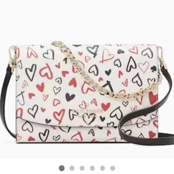NWT Kate Spade ♠️ CARSON Crossbody with ❤️ Hearts/Graffiti Design BNWT - Picture 1 of 1